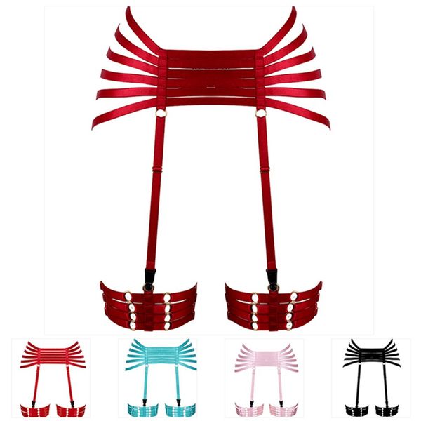 harajuku goth harness garter belt cage high waist stockings suspender leg strappy elastic adjust hollow out body cage lingerie, Black;white
harajuku goth harness garter belt cage high waist stockings suspender leg strappy elastic adjust hollow out body cage lingerie, Black;white