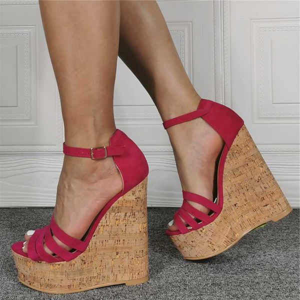 sweet pure color high platform open round toe summer women sandals wedges heels ankle strap fashioin outdoor shoes, Black
sweet pure color high platform open round toe summer women sandals wedges heels ankle strap fashioin outdoor shoes, Black
