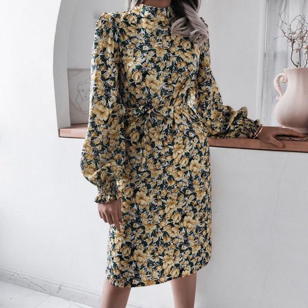 casual dresses elegant women autumn dress printed loose long sleeve flared girdle vestido de mujer, Black;gray
casual dresses elegant women autumn dress printed loose long sleeve flared girdle vestido de mujer, Black;gray