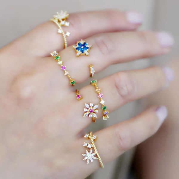 wedding rings colourful bohemian flower ring sets for women modern minimal girl gift red blue cz adorable finger jewelry 2021, Slivery;golden
wedding rings colourful bohemian flower ring sets for women modern minimal girl gift red blue cz adorable finger jewelry 2021, Slivery;golden