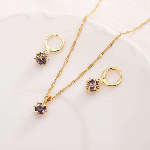 18 k earring fine solid yellow gold filled rainstone ball jewelry sets cz crystal elegant for women charms party gift, Silver
18 k earring fine solid yellow gold filled rainstone ball jewelry sets cz crystal elegant for women charms party gift, Silver