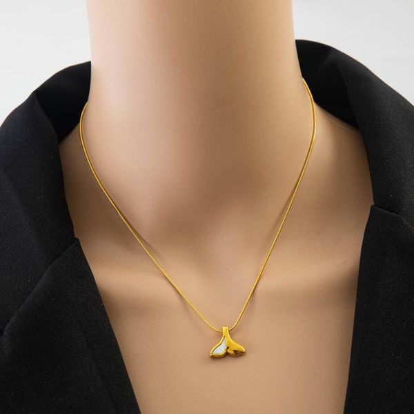 chains 316l stainless steel natural shell whale tail charms snake chain choker necklace for women fashion fine jewelry birthday gift, Silver
chains 316l stainless steel natural shell whale tail charms snake chain choker necklace for women fashion fine jewelry birthday gift, Silver