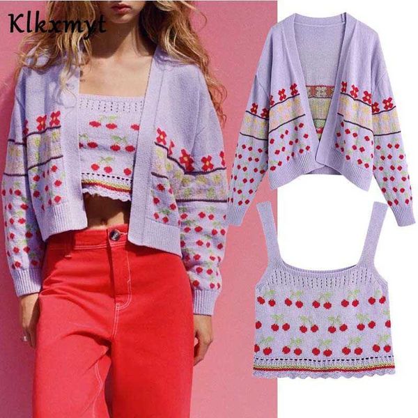 klkxmyt za women fashion jacquard knitted cardigan sweater vintage long sleeve with tank female outerwear chic 210527, White
klkxmyt za women fashion jacquard knitted cardigan sweater vintage long sleeve with tank female outerwear chic 210527, White