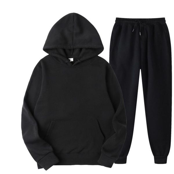 men's tracksuits solid color casual suit autumn hoodie + pants two-piece sportswear fashion men, Gray
men's tracksuits solid color casual suit autumn hoodie + pants two-piece sportswear fashion men, Gray