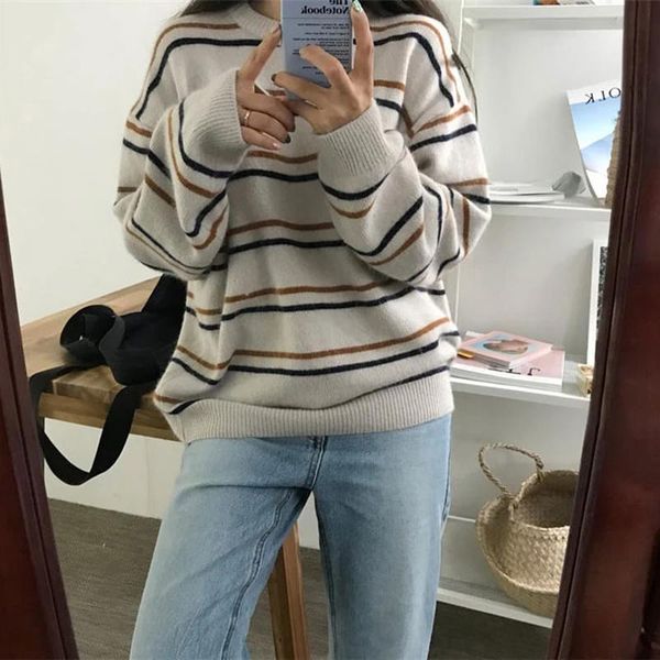 women's hoodies & sweatshirts women autumn jumper sweater stripe round collar long-sleeves knitted loose fit pullover for girls, 3 col, Black
women's hoodies & sweatshirts women autumn jumper sweater stripe round collar long-sleeves knitted loose fit pullover for girls, 3 col, Black