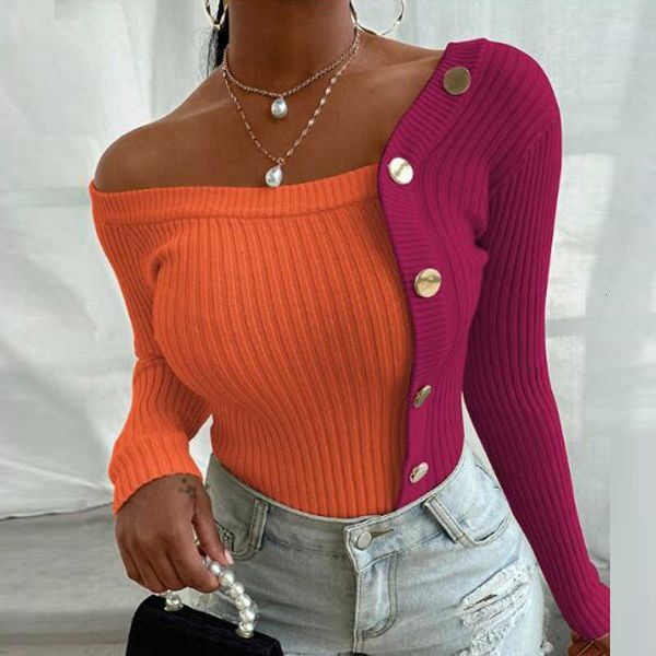 women's sweaters women slash neck buttons ribbed knitted blouses autumn long sleeve patchwork slim pullover elegant female solid blus, White;black
women's sweaters women slash neck buttons ribbed knitted blouses autumn long sleeve patchwork slim pullover elegant female solid blus, White;black