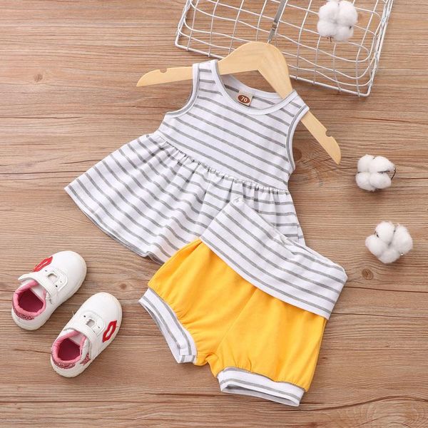 clothing sets #vw infant baby girls clothes summer sleeveless ruffle stripe o-neck patchwork shorts outfits children set vetement fille, White
clothing sets #vw infant baby girls clothes summer sleeveless ruffle stripe o-neck patchwork shorts outfits children set vetement fille, White
