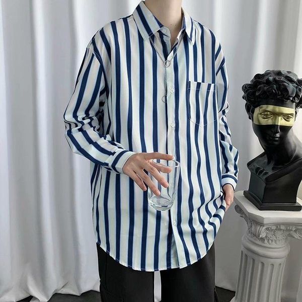 men's casual shirts autumn stripe long sleeve shirt korean version trend thin youth loose handsome, White;black
men's casual shirts autumn stripe long sleeve shirt korean version trend thin youth loose handsome, White;black