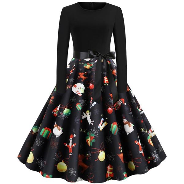 casual dresses 2021 winter robe women christmas party vintage santa print o-neck long sleeve swing xmas rave festival dress knee-length, Black;gray
casual dresses 2021 winter robe women christmas party vintage santa print o-neck long sleeve swing xmas rave festival dress knee-length, Black;gray