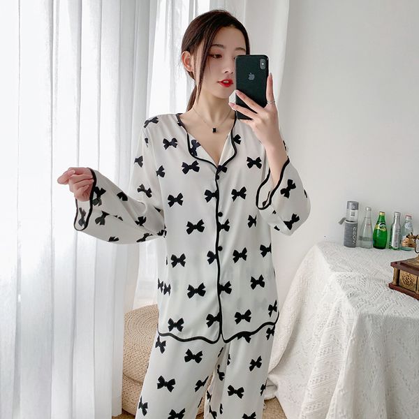 women's sleepwear lisacmvpnel spring and summer long sleeve suit ice silk pajamas loose fashion satin pyjamas i7fl, Black;red
women's sleepwear lisacmvpnel spring and summer long sleeve suit ice silk pajamas loose fashion satin pyjamas i7fl, Black;red
