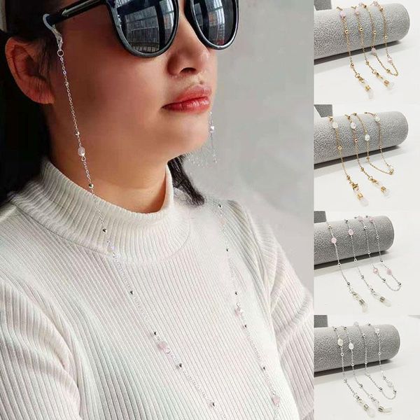 sunglasses frames eyeglasses chain white pink crystal charm bead metal plated silicone loops accessory women necklace gift, Silver
sunglasses frames eyeglasses chain white pink crystal charm bead metal plated silicone loops accessory women necklace gift, Silver