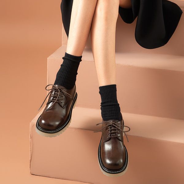 dress shoes derby women genuine cow leather lace-up round toe transparent sole spring autumn lady shoes handmade 21855, Black
dress shoes derby women genuine cow leather lace-up round toe transparent sole spring autumn lady shoes handmade 21855, Black