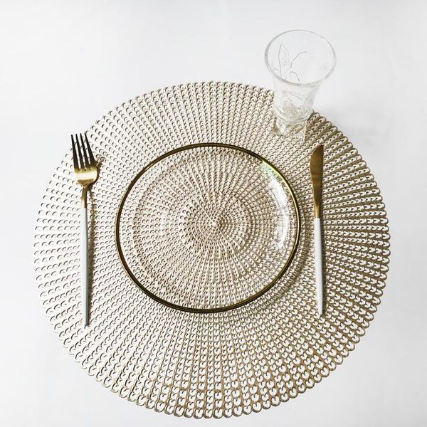 gold silvery round placemats kitchen pvc insulated mats for dining tables drink coasters coffee cup pad home restaurant decor & pads
gold silvery round placemats kitchen pvc insulated mats for dining tables drink coasters coffee cup pad home restaurant decor & pads