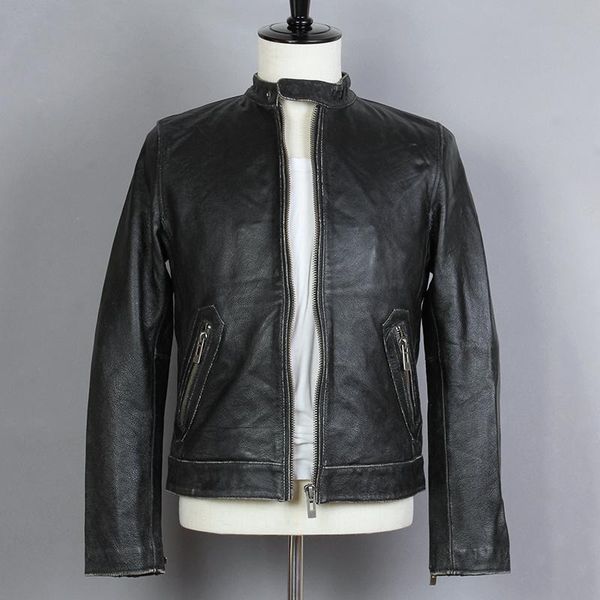 men's leather & faux 2021 casual vintage genuine jacket men black cowskin short stand collar motorcycle biker real coat
men's leather & faux 2021 casual vintage genuine jacket men black cowskin short stand collar motorcycle biker real coat