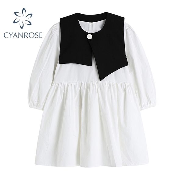 puff short sleeve white dresses women two-piece design aesthetic black lace up stylish streetwear sweet frcoks summer 210515, Black;gray
puff short sleeve white dresses women two-piece design aesthetic black lace up stylish streetwear sweet frcoks summer 210515, Black;gray