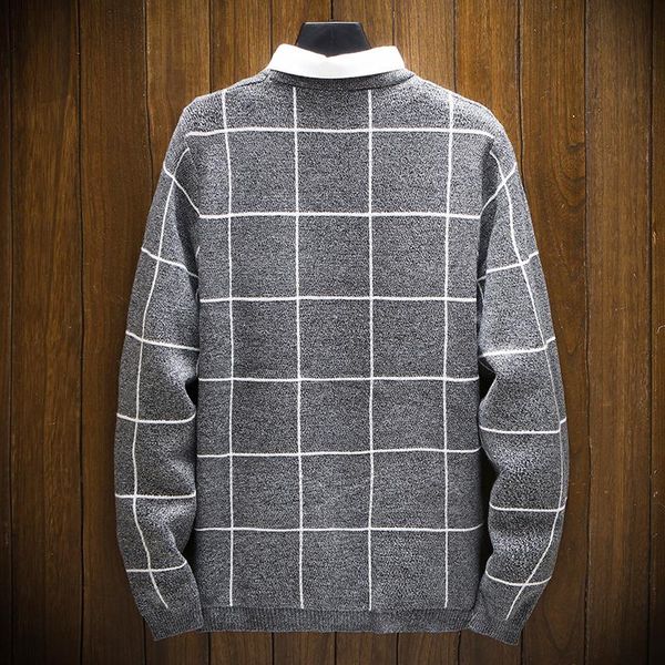 men's sweaters sweater 2021 spring and autumn plaid korean casual round neck youth sueter hombre, White;black
men's sweaters sweater 2021 spring and autumn plaid korean casual round neck youth sueter hombre, White;black