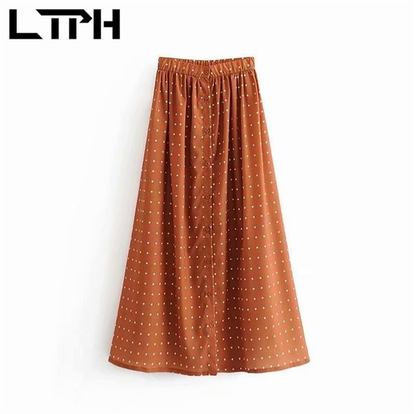 ltph bohemian resort style dot print long skirt high waist big hem loose casual single breasted women summer 210423, Black
ltph bohemian resort style dot print long skirt high waist big hem loose casual single breasted women summer 210423, Black