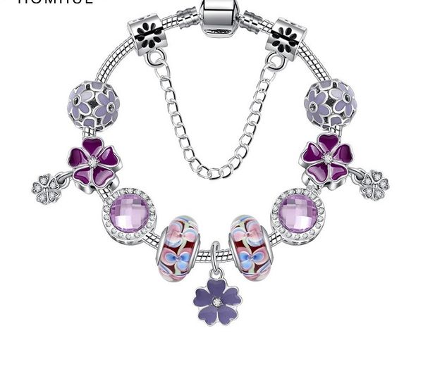 fashion pandora style charm bracelet women purple five petals flower european charm beads magnolia dangle fits pandora charm bracelets neckl, Golden;silver
fashion pandora style charm bracelet women purple five petals flower european charm beads magnolia dangle fits pandora charm bracelets neckl, Golden;silver