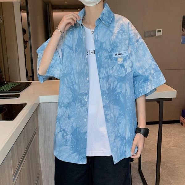 men's casual shirts legible summer shirt men korean short sleeve male hawaiian loose man, White;black
men's casual shirts legible summer shirt men korean short sleeve male hawaiian loose man, White;black