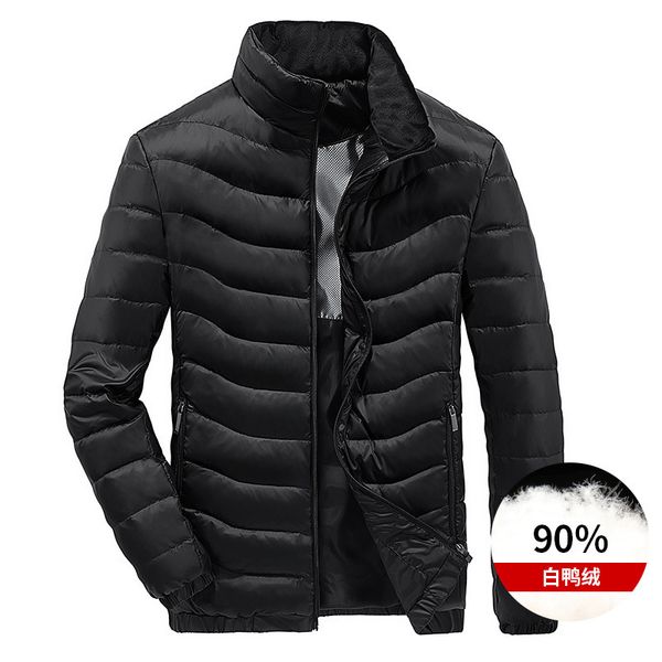 men's jacket autumn and winter 2021 down collar thickening casual coat, Black
men's jacket autumn and winter 2021 down collar thickening casual coat, Black