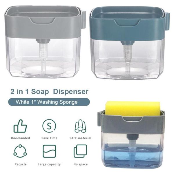 2-in-1 soap dispenser pump sponge caddy kitchen manual press liquid box with washing bathroom tool
2-in-1 soap dispenser pump sponge caddy kitchen manual press liquid box with washing bathroom tool