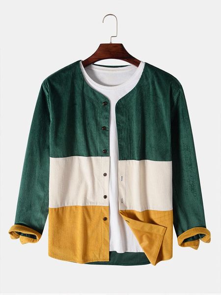 men's casual shirts men's casual shirts o-neck patchwork shirt fall fashion corduroy long sleeve japanese button 2022, White;black
men's casual shirts men's casual shirts o-neck patchwork shirt fall fashion corduroy long sleeve japanese button 2022, White;black