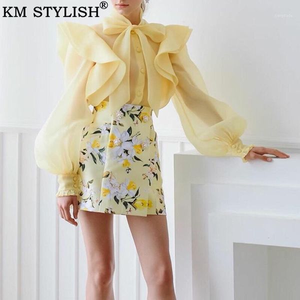women's blouses & shirts blouse for women 2021 fashion clothes long puff sleeve bow tie organza yellow shirt ruffle fresh and sweet mes, White
women's blouses & shirts blouse for women 2021 fashion clothes long puff sleeve bow tie organza yellow shirt ruffle fresh and sweet mes, White