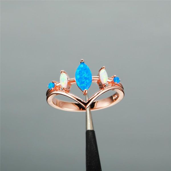cluster rings cute female white blue fire opal ring 925 silver rose gold wedding jewelrypromise love engagement for women, Golden;silver
cluster rings cute female white blue fire opal ring 925 silver rose gold wedding jewelrypromise love engagement for women, Golden;silver