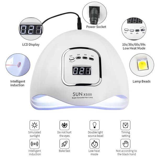 nail dryers sunx5max dryer 45 pcs leds uv led lamp for gel polish dual power quick drying with auto sensor manicure salon lamp90w
nail dryers sunx5max dryer 45 pcs leds uv led lamp for gel polish dual power quick drying with auto sensor manicure salon lamp90w