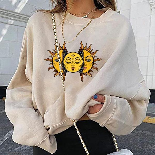 women's sweaters women halloween funny sun printed pullovers o-neck long sleeve loose pullover sweatshirts polerones mujer #g2, White;black
women's sweaters women halloween funny sun printed pullovers o-neck long sleeve loose pullover sweatshirts polerones mujer #g2, White;black