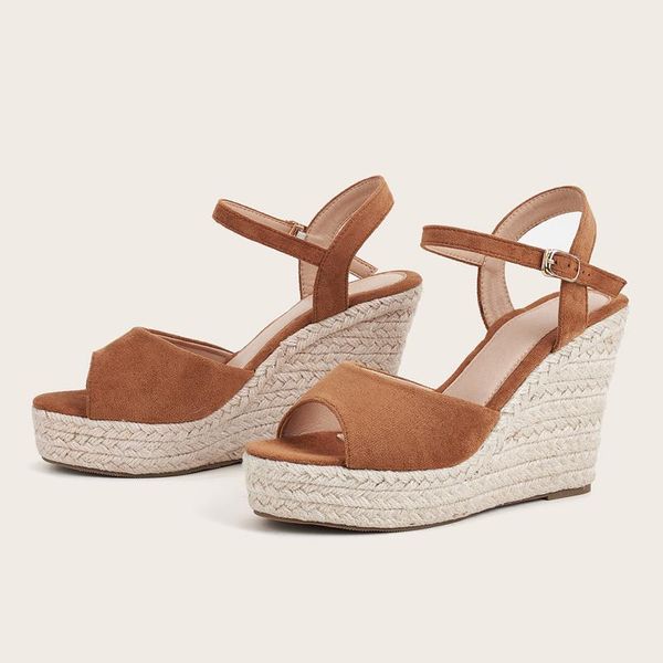 platform wedges sandals summer shoes thick soled seude beach open toe buckle women plus size 40 apricot dress, Black
platform wedges sandals summer shoes thick soled seude beach open toe buckle women plus size 40 apricot dress, Black