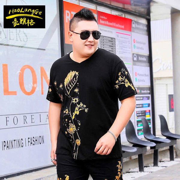 overweight men's wear summer fat men's thin loose v-neck t-shirt super trendy t-shirt, Black;brown
overweight men's wear summer fat men's thin loose v-neck t-shirt super trendy t-shirt, Black;brown