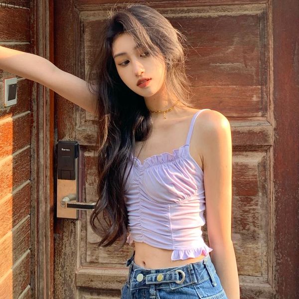 women's tanks & camis design pleated suspender waistcoat for women with summer 2021 slim and versatile short top, White
women's tanks & camis design pleated suspender waistcoat for women with summer 2021 slim and versatile short top, White