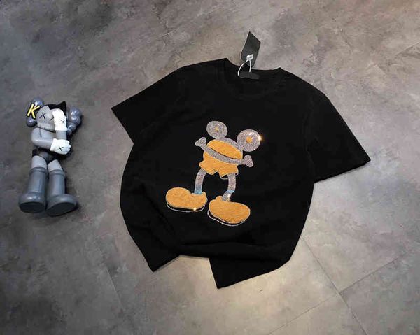 2022 factory wholesale new flocking drill q version girls loose short black round neck t-shirt heavy industry quality half sleeve qingdao, White
2022 factory wholesale new flocking drill q version girls loose short black round neck t-shirt heavy industry quality half sleeve qingdao, White