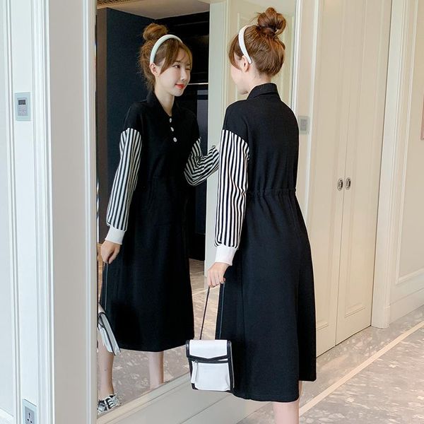maternity dresses 6857# 2021 autumn korean fashion long dress elegant a line drawstring slim waist clothes for pregnant women pregnancy, White
maternity dresses 6857# 2021 autumn korean fashion long dress elegant a line drawstring slim waist clothes for pregnant women pregnancy, White
