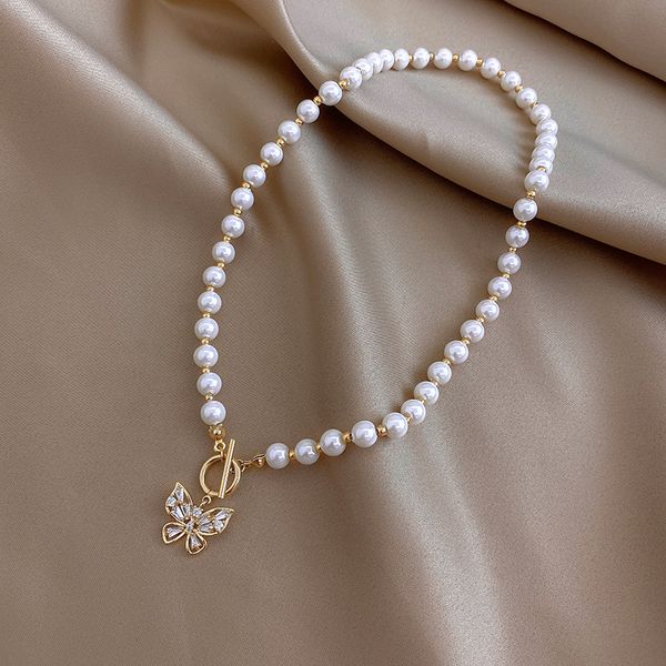 xianlan451 temperament is short of pearl necklace, her red butterfly pendant ins senior feeling contracted neck chain cold wind ac, Silver
xianlan451 temperament is short of pearl necklace, her red butterfly pendant ins senior feeling contracted neck chain cold wind ac, Silver