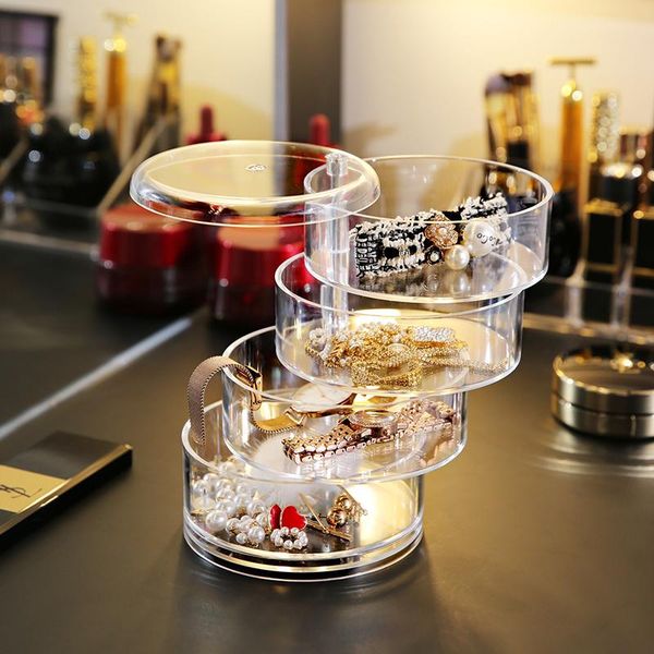 jewelry storage box 4 layers acrylic rotating drawer earrings ring necklace organizer container bracelets tray case boxes & bins
jewelry storage box 4 layers acrylic rotating drawer earrings ring necklace organizer container bracelets tray case boxes & bins