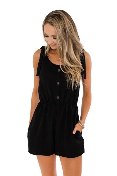 women's jumpsuits & rompers blue/black/green tie sleeve buttons pocketed cutie romper women solid wide legs shorts summer casual playsu, Black;white
women's jumpsuits & rompers blue/black/green tie sleeve buttons pocketed cutie romper women solid wide legs shorts summer casual playsu, Black;white