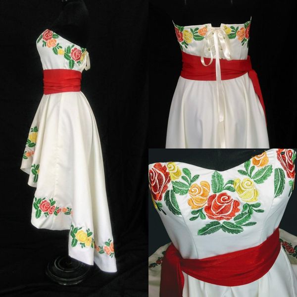 2021 high low quinceanera dresses damas short rose flowers embroidered strapless red ribbon corset prom homecoming dress evening formal gown, Blue;red
2021 high low quinceanera dresses damas short rose flowers embroidered strapless red ribbon corset prom homecoming dress evening formal gown, Blue;red