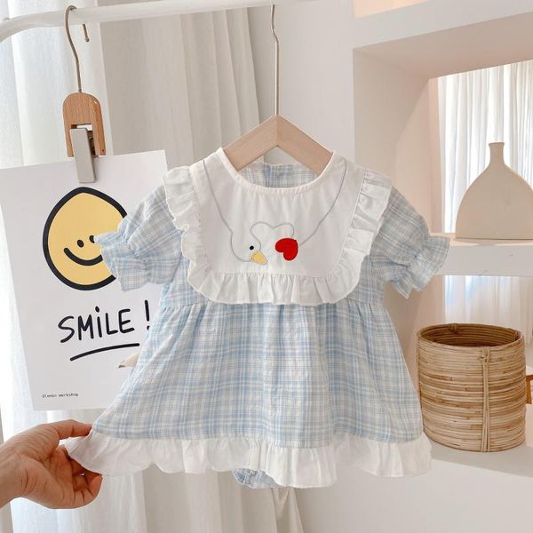 jumpsuits infant baby girls summer short sleeve patchwork plaid knee-length dress toddler kids born casual clothes thin cool 0-24m, Blue
jumpsuits infant baby girls summer short sleeve patchwork plaid knee-length dress toddler kids born casual clothes thin cool 0-24m, Blue