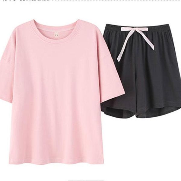 women's sleepwear korean version pajamas summer suit net red short sleeve shorts thin pure color simple home wear, Black;red
women's sleepwear korean version pajamas summer suit net red short sleeve shorts thin pure color simple home wear, Black;red