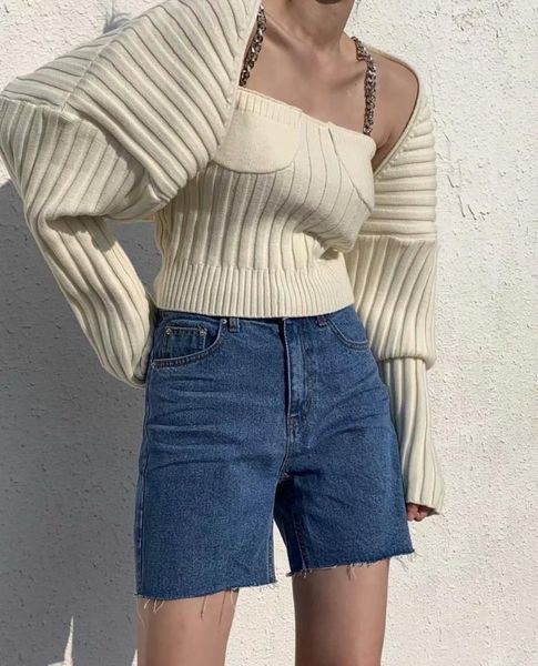 women's knits & tees fashion autumn chic suit french small suspender vest with long sleeve shawl two-piece set, White
women's knits & tees fashion autumn chic suit french small suspender vest with long sleeve shawl two-piece set, White