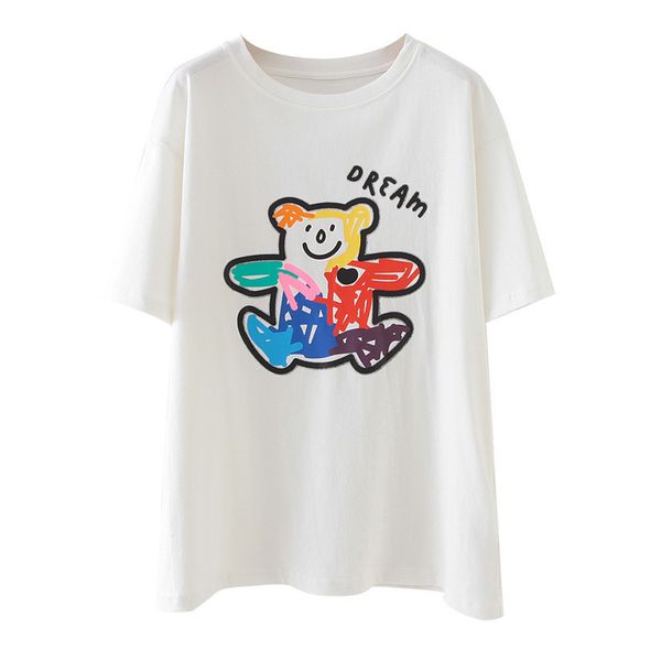 hsa summer graffiti bear print t-shirt casual o-neck short sleeve tees harajuku women female loose 210417, White
hsa summer graffiti bear print t-shirt casual o-neck short sleeve tees harajuku women female loose 210417, White