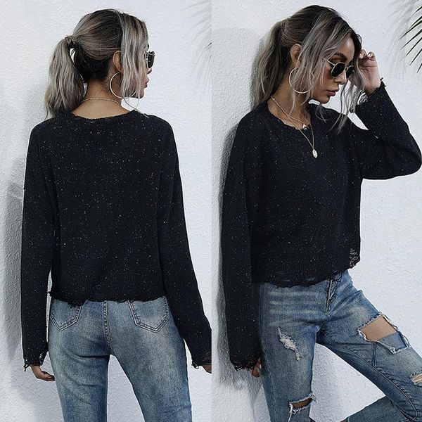 women's sweaters autumn and winter color polka dot pullover sweater knitted ladies round neck long sleeve all-match slim top, White;black
women's sweaters autumn and winter color polka dot pullover sweater knitted ladies round neck long sleeve all-match slim top, White;black