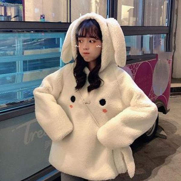 women's hoodies & sweatshirts 2021 kawaii women plush with ears loose warm pullover cute outerwear coat long sleeve sweatshirt girls au, Black
women's hoodies & sweatshirts 2021 kawaii women plush with ears loose warm pullover cute outerwear coat long sleeve sweatshirt girls au, Black