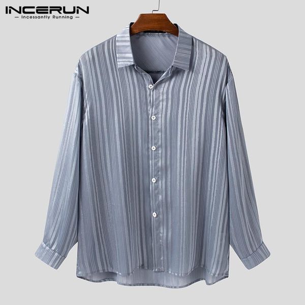 men fashion striped shirts long sleeve lapel camisa casual mesh blusas comfortable blouse party nightclub s-5xl 7 men's, White;black
men fashion striped shirts long sleeve lapel camisa casual mesh blusas comfortable blouse party nightclub s-5xl 7 men's, White;black