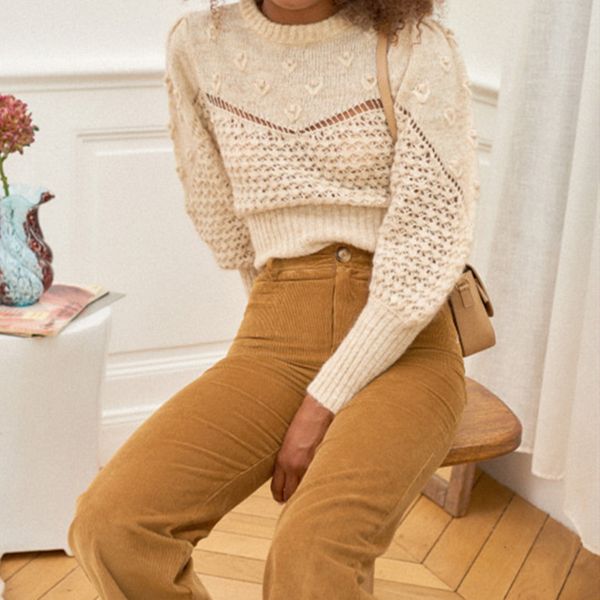sweaters early autumn women knitted sweaters hollow out o-neck retro puff sleeve jumper, White;black
sweaters early autumn women knitted sweaters hollow out o-neck retro puff sleeve jumper, White;black