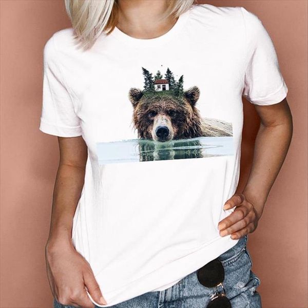 graphic bear animal printing women t shirts fashion 90s vintage cute style cartoon summer print female clothes tees, White
graphic bear animal printing women t shirts fashion 90s vintage cute style cartoon summer print female clothes tees, White
