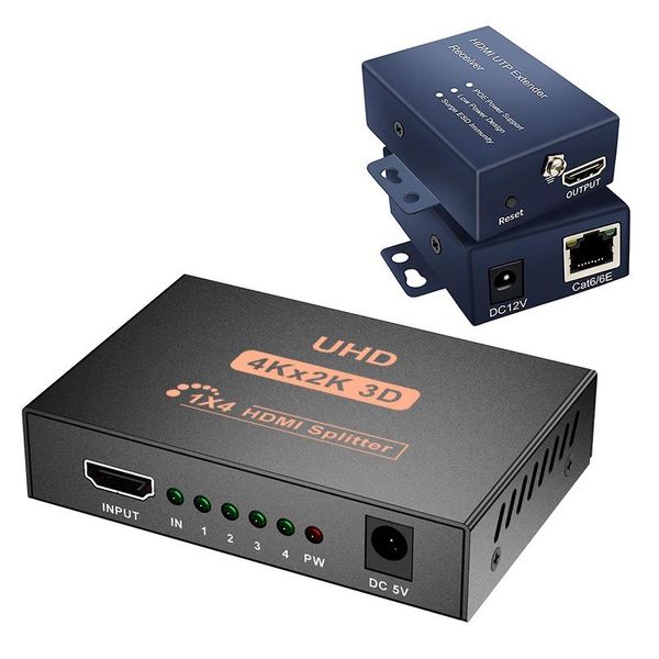 audio cables & connectors by 1 port to 4 display duplicate/mirror usb powered splitter with 60m extender rj45 1080p transceiver
audio cables & connectors by 1 port to 4 display duplicate/mirror usb powered splitter with 60m extender rj45 1080p transceiver