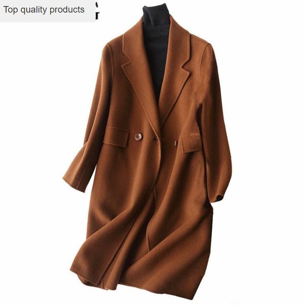 women's wool & blends 2021 casual coat women autumn winter jackets long of cashmere female jacket outerwear manteau femme hiver q046, Black
women's wool & blends 2021 casual coat women autumn winter jackets long of cashmere female jacket outerwear manteau femme hiver q046, Black